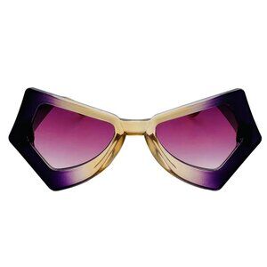 7029 | Purple/Tan Cateye Sunglasses